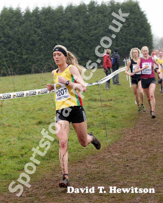 Ashley Gibson (North East) during the McCain World Cross Country Trials and Inter Counties.